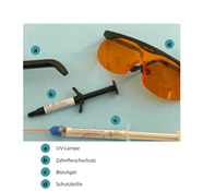 UV-Lampe Schutzbrille Zahnfleischschutz Bleichgel